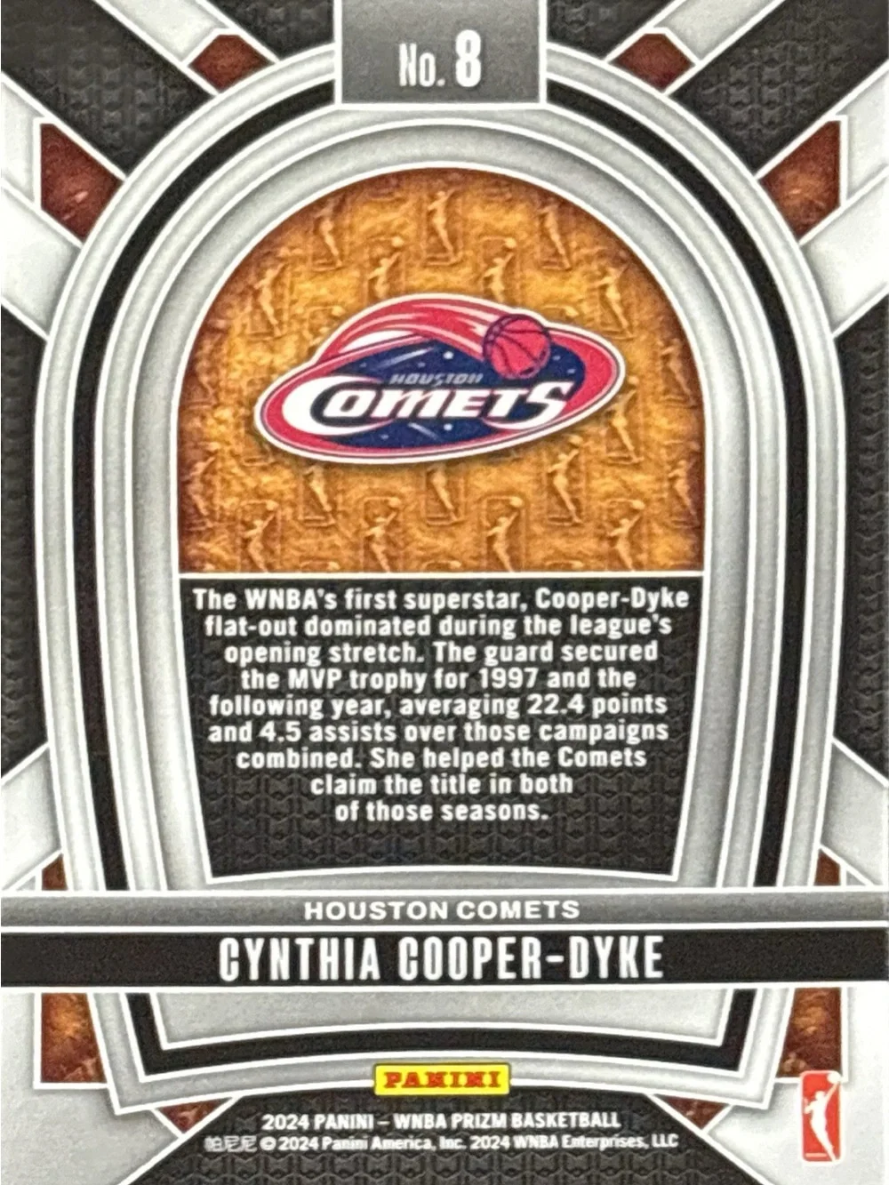 Panini Prizm Pioneers Cynthia Cooper-Dyke Basketball Card